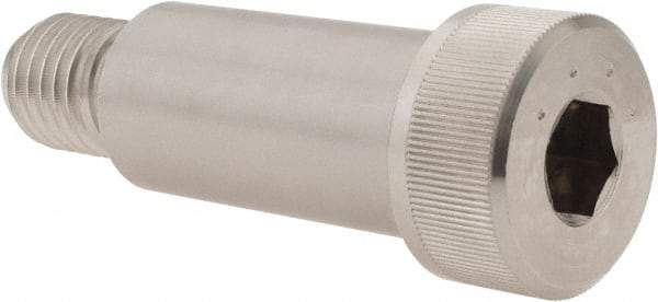 Made in USA - 1" Shoulder Diam x 2" Shoulder Length, 3/4-10 UNC, Hex Socket Shoulder Screw - 300, 18-8 Stainless Steel, Uncoated, 5/8" Head Height x 1-5/16" Head Diam - Apex Tool & Supply