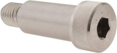 Made in USA - 1" Shoulder Diam x 2" Shoulder Length, 3/4-10 UNC, Hex Socket Shoulder Screw - 300, 18-8 Stainless Steel, Uncoated, 5/8" Head Height x 1-5/16" Head Diam - Apex Tool & Supply