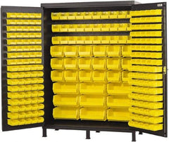 Valley Craft - 227 Bin Storage Cabinet - Steel, 60" Wide x 24" Deep x 84" High, Gray - Apex Tool & Supply