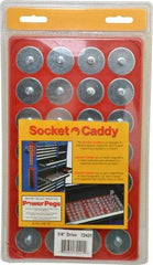 Triton - 28 Piece Capacity Socket Caddy - 1/4" Drive, Red - Apex Tool & Supply