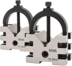 SPI - 2" Max Capacity, 90° Angle, Hardened Steel V-Block - 2-3/8" Long x 2-3/4" Wide x 2" High, Sold as Matched Pair - Apex Tool & Supply