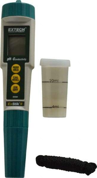 Extech - 0 to 14 pH, pH/Conductivity Meter - Conductivity Probe, Accurate up to 2% - Apex Tool & Supply