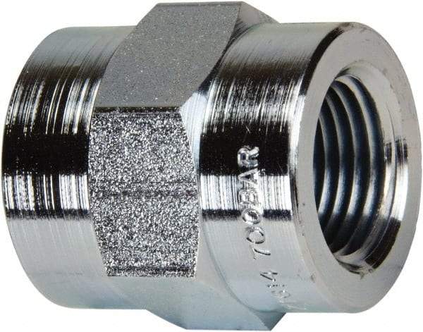 Enerpac - 3/8 NPTF Zinc-Plated Steel Hydraulic Hose Female Coupler - 10,000 psi - Apex Tool & Supply