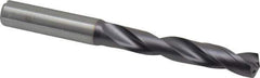 Kennametal - 27/64" 140° Solid Carbide Jobber Drill - TiAlN Finish, Right Hand Cut, Spiral Flute, Straight Shank, 118mm OAL, Standard Point - Apex Tool & Supply