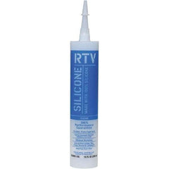 White Lightning - 10 oz Tube Clear RTV Silicone Sealant - 5 to 7 Days Full Cure Time - Apex Tool & Supply