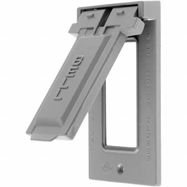Hubbell Wiring Device-Kellems - Weatherproof Box Covers Cover Shape: Rectangle Number of Holes in Outlet: 1 - Apex Tool & Supply