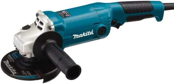 Makita - 5" Wheel Diam, 11,000 RPM, Corded Angle & Disc Grinder - 5/8-11 Spindle, 120 Volts, 10.5 Amps - Apex Tool & Supply