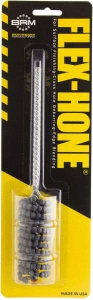 Brush Research Mfg. - 7/8" to 15/16" Bore Diam, 320 Grit, Boron Carbide Flexible Hone - Extra Fine, 8" OAL - Apex Tool & Supply