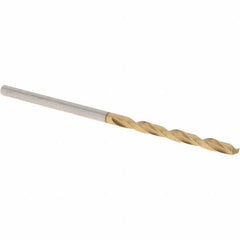 Guhring - #48 118° High Speed Steel Jobber Drill - TiN Finish, Right Hand Cut, Spiral Flute, Straight Shank, 49mm OAL, Standard Point - Apex Tool & Supply