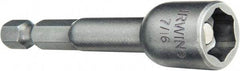 Irwin - 3 Piece, Nutdrivers Handle, Bit Holder - 0.05 to 1/4" Hex, 1/4" Hex Drive - Apex Tool & Supply