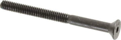 Value Collection - #8-32 UNC Hex Socket Drive, Flat Screw - Alloy Steel, Black Oxide Finish, Partially Threaded, 2" OAL - Apex Tool & Supply