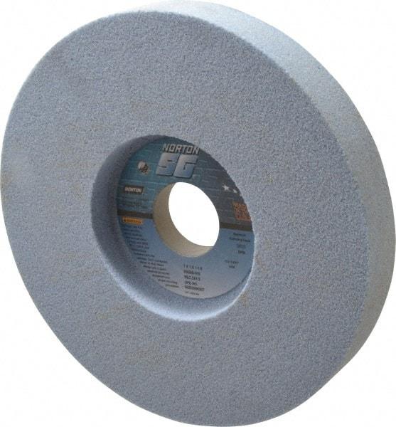 Norton - 7" Diam x 1-1/4" Hole x 1" Thick, I Hardness, 60 Grit Surface Grinding Wheel - Ceramic, Type 5, Medium Grade, 3,600 Max RPM, Vitrified Bond, One-Side Recess - Apex Tool & Supply