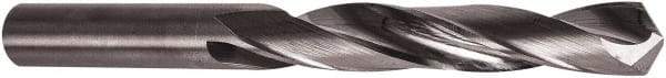 Precision Twist Drill - 23/64" 118° Solid Carbide Jobber Drill - Bright Finish, Right Hand Cut, Spiral Flute, Straight Shank, 4-1/4" OAL, Faceted Point - Apex Tool & Supply