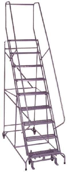 Ballymore - 120" 9 Step Ladder - 350 Lb Capacity, 90" Platform Height, 32" Base Width x 65" Depth, Grip Strut - Apex Tool & Supply