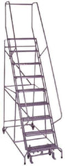 Ballymore - 120" 9 Step Ladder - 350 Lb Capacity, 90" Platform Height, 32" Base Width x 65" Depth, Grip Strut - Apex Tool & Supply