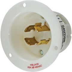 Hubbell Wiring Device-Kellems - 3-Phase Delta 480 VAC 20A NEMA L16-20P Industrial Twist Lock Inlet - Apex Tool & Supply
