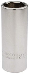 Proto - 3/8" Drive, Deep Hand Socket - 6 Points, 2-3/4" OAL, Chrome Finish - Apex Tool & Supply