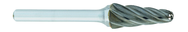 SL-7A -- 3/4 x 1-1/2 LOC x 1/4 Shank x 2 OAL 14 Degree Included Angle Carbide Aluminum Cut Burr - Apex Tool & Supply