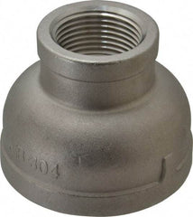 Merit Brass - 2 x 1" Grade 304 Stainless Steel Pipe Reducer Coupling - FNPT x FNPT End Connections, 150 psi - Apex Tool & Supply
