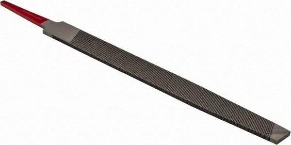 Simonds File - 6" Long, Bastard Cut, Flat American-Pattern File - Double Cut, Tang - Apex Tool & Supply