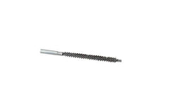 Schaefer Brush - 4" Brush Length, 3/8" Diam, Double Stem, Double Spiral Tube Brush - 6" Long, Stainless Steel, 12-24 Female Connection - Apex Tool & Supply
