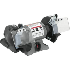 Jet - 6" Wheel Diam x 3/4" Wheel Width, 1/2 hp Grinder - 1/2" Arbor Hole Diam, 1 Phase, 3,450 Max RPM, 115 Volts - Apex Tool & Supply