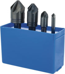 M.A. Ford - 4 Piece, 1/4 to 1" Head Diam, 82° Included Angle, Single End Countersink Set - Apex Tool & Supply