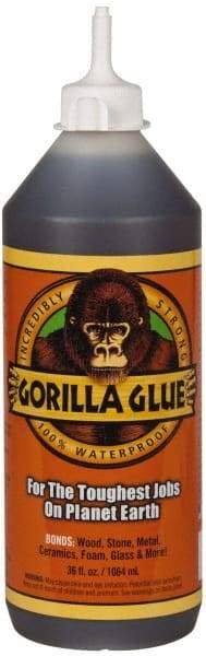 Gorilla Glue - 36 oz Bottle Brown All Purpose Glue - 20 min Working Time - Apex Tool & Supply