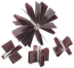 Merit Abrasives - 80 Grit, Nonwoven, Aluminum Oxide Bore Polisher - Medium Grade, 22,000 RPM, Polishes Bores with 1 to 1-1/2" Diam - Apex Tool & Supply