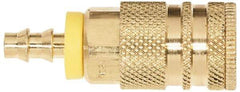 Coilhose Pneumatics - Lock-On Hose Barb Industrial Pneumatic Hose Coupler - Plated Steel, 3/8" Body Diam, 3/8" Hose ID - Apex Tool & Supply
