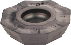 Iscar - OFMT07T3 Grade IC928 Carbide Milling Insert - TiAlN Finish, 0.1705" Thick, 0.7008" Inscribed Circle, 0.6mm Corner Radius - Apex Tool & Supply