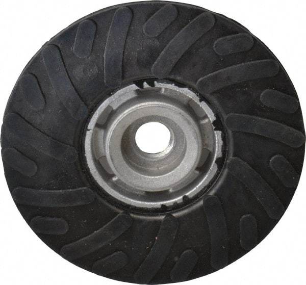 Norton - 4-1/2" Diam Locking Nut Disc Backing Pad - Medium Density, 11,000 RPM - Apex Tool & Supply
