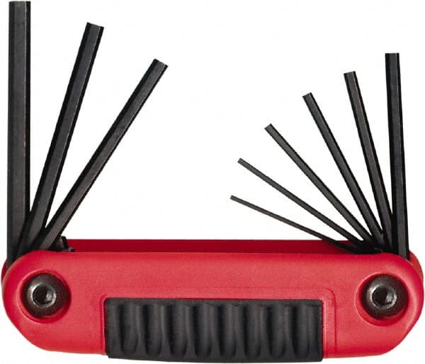 Eklind - 9 Piece Fold-Up Hex Key Set - Apex Tool & Supply