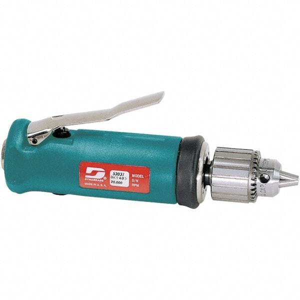 Dynabrade - 1/4" Keyed Chuck - Inline Handle, 20,000 RPM, 0.5 hp, 90 psi - Apex Tool & Supply