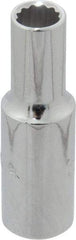 Proto - 3/8" Drive, Deep Hand Socket - 12 Points, 2-1/8" OAL, Chrome Finish - Apex Tool & Supply