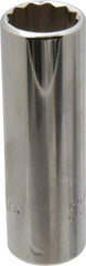 Proto - 3/8" Drive, Deep Hand Socket - 12 Points, 2-3/4" OAL, Chrome Finish - Apex Tool & Supply