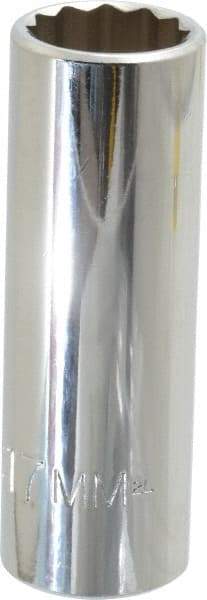 Proto - 3/8" Drive, Deep Hand Socket - 12 Points, 2-3/4" OAL, Chrome Finish - Apex Tool & Supply
