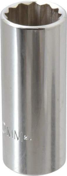 Proto - 3/8" Drive, Deep Hand Socket - 12 Points, 2-3/4" OAL, Chrome Finish - Apex Tool & Supply