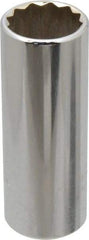 Proto - 3/8" Drive, Deep Hand Socket - 12 Points, 2-3/4" OAL, Chrome Finish - Apex Tool & Supply