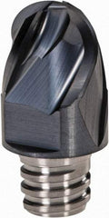 Iscar - MM EB Grade IC908 Carbide Ball Nose Milling Tip Insert - TiAlN Finish, 4 Flutes, 1/2" Cutting Diam, 3/8" Depth of Cut, 0.65" Extension, 1/4" Cnr Rad, 30° Helix - Apex Tool & Supply