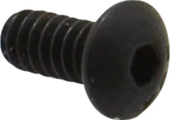 Value Collection - #6-32 UNC Hex Socket Drive, Button Screw - Alloy Steel, Black Oxide Finish, Fully Threaded, 5/16" Length Under Head - Apex Tool & Supply