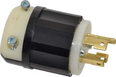 Leviton - 480 VAC, 30 Amp, L16-30P Configuration, Industrial Grade, Self Grounding Plug - 3 Phase, 3 Poles, 0.595 to 1.15 Inch Cord Diameter - Apex Tool & Supply