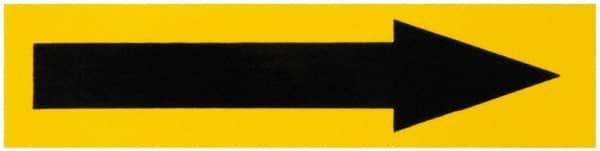 NMC - Pipe Marker with No Legend and Arrow Graphic - 3/4 to 1-1/4" Pipe Outside Diam, Black on Yellow - Apex Tool & Supply