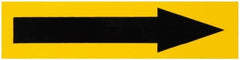 NMC - Pipe Marker with No Legend and Arrow Graphic - 1-1/2 to 2" Pipe Outside Diam, Black on Yellow - Apex Tool & Supply