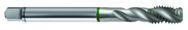 M10x1.5 6H 3-Flute Cobalt Green Ring Semi-Bottoming 40 degree Spiral Flute Tap-Bright - Apex Tool & Supply