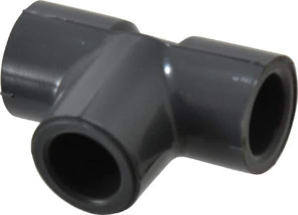 Value Collection - 1/4" PVC Plastic Pipe Tee - Schedule 80, Slip End Connections - Apex Tool & Supply