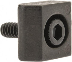 Mitee-Bite - 4-40 Screw Thread, 3/8" Wide x 0.075" High, Serrated Steel Standard Style Screw Mount Toe Clamp - 650 Lb Holding Force, 16" Lb Torque, 1.33 Lb Ft Torque, 0.26" Long Extension, 0.0075" Throw, 8 Clamps in Package - Apex Tool & Supply