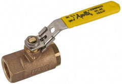 Apollo - 3/4" Pipe, Standard Port, Bronze Standard Ball Valve - 2 Piece, NPT Ends, Locking Lever Handle, 600 WOG, 150 WSP - Apex Tool & Supply