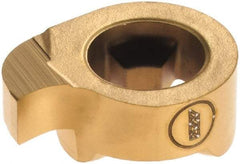 Iscar - 11-2.39-0.15GIQR Grade IC528, 2.39mm Cutting Width Carbide Grooving Insert - 0.95mm Max Depth of Cut, Right Hand, 0.15mm Corner Radius, TiCN/TiN Finish - Apex Tool & Supply