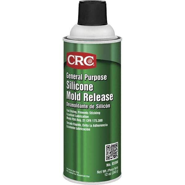 CRC - 16 Ounce Aerosol Can, Clear, General Purpose Mold Release - Food Grade, Silicone Composition - Apex Tool & Supply
